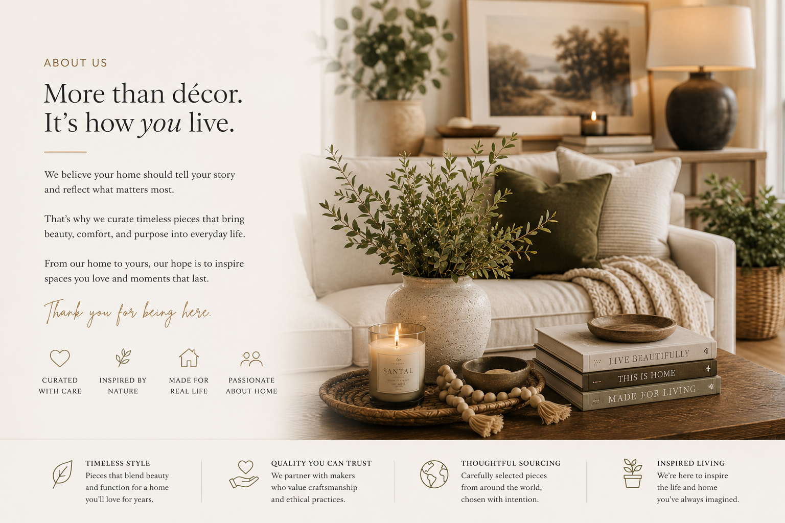 Harvest Edge Living - calm refined home decor