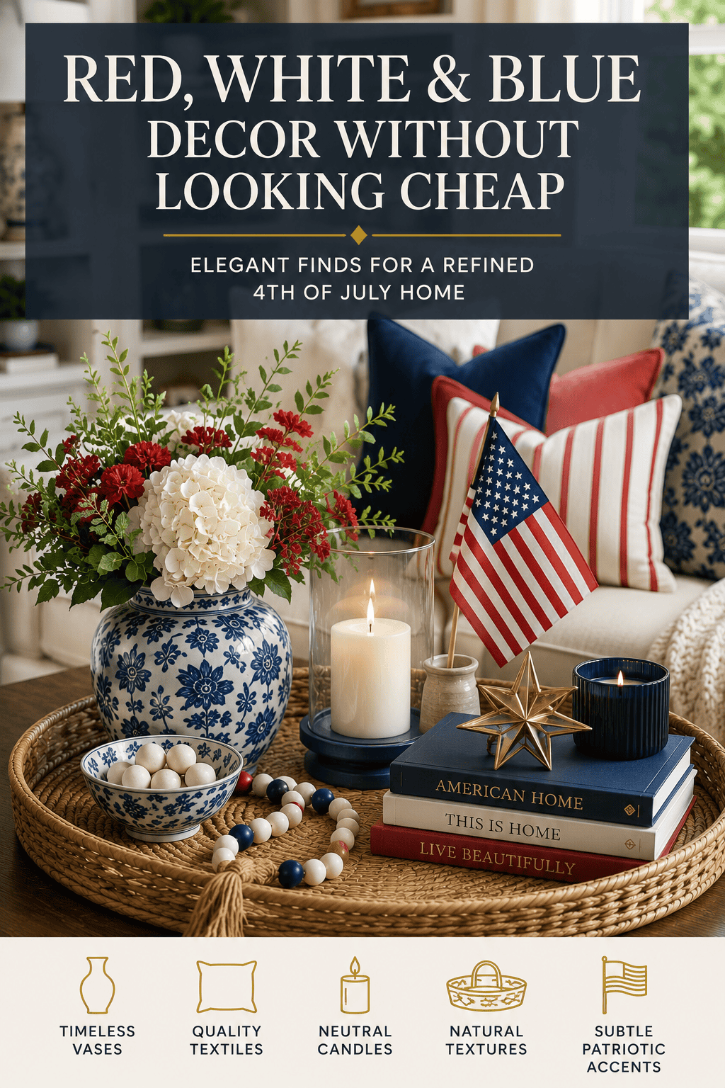 Red, White, and Blue Decor Without Looking Cheap